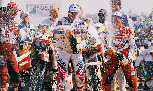 (il Friuliano Edi Orioli vittorioso ad una delle 16 Dakar a cui ha preso parte)